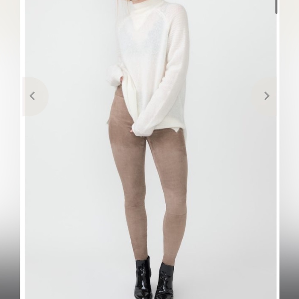 MACKAGE - Suede leggings with zip ankle at intermix